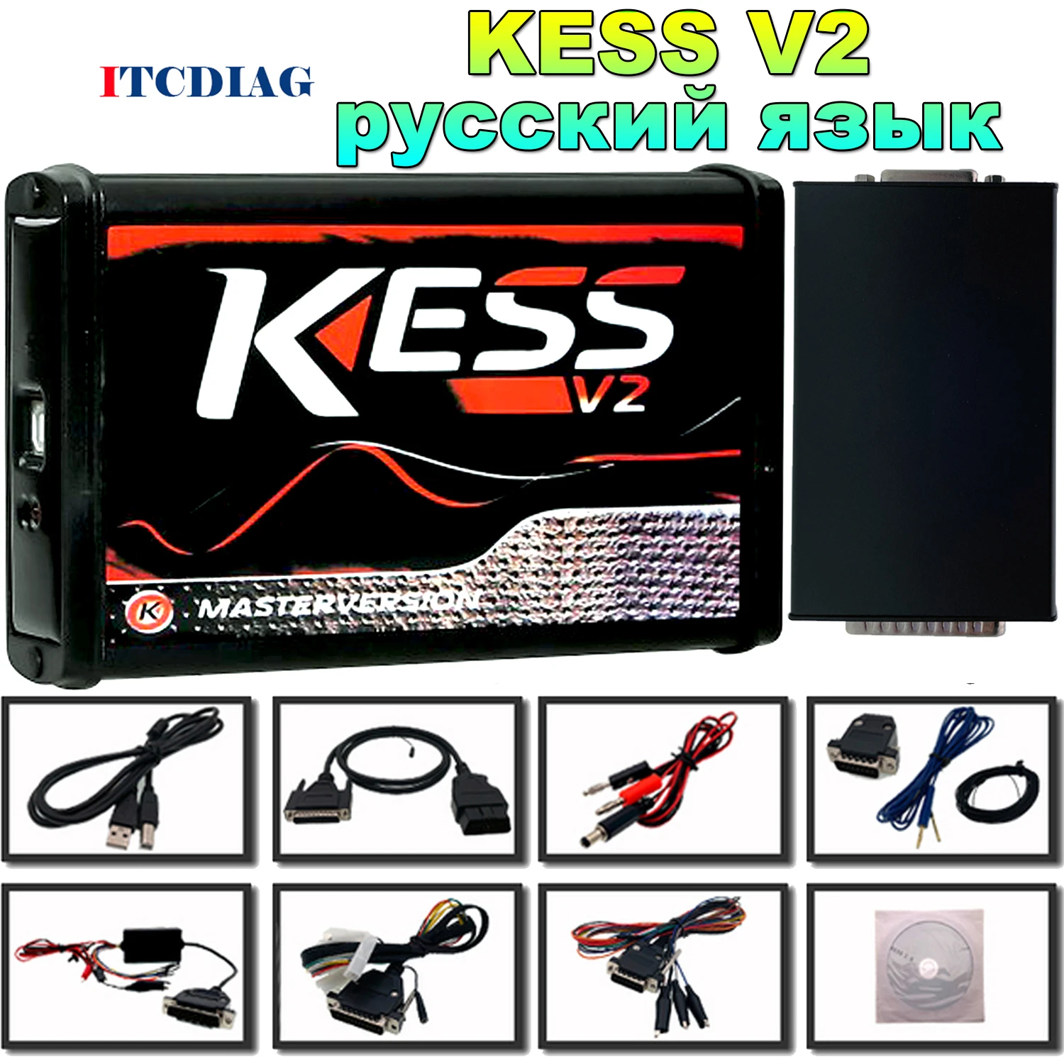 Фото Версия на русском языке, неограниченный онлайн 2,70 EU Red Kess V2 V5.017 полный чип OBD2 OBD 2 менеджер, комплект для настройки, ECU Программатор №1