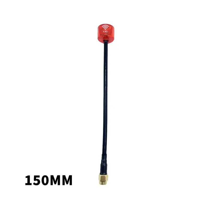 Angles variés des antennes FPV 4.9G 150mm RPSMA pour drone, illustrant leur flexibilité.