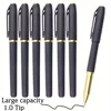 Large-Capacity Black Ink Gel Pen 1.0 Tip Bullet Calligraphy Practice Carbon Black for School Student Business Affairs 1