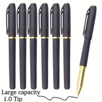 Large-Capacity Black Ink Gel Pen 1.0 Tip Bullet Calligraphy Practice Carbon Black for School Student Business Affairs 1