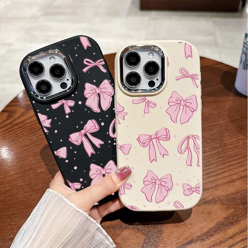 Cute Y2K Pink Bowknot Phone Case Cover