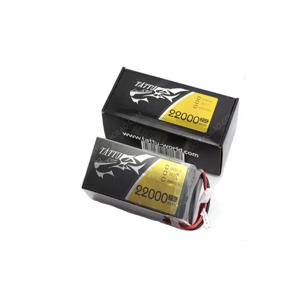 

TATTU 22000mAh 22.2V 6S 488wh LiPO Battery Burst 25C for Big Load Multirotor FPV Drone Hexacopter Octocopter