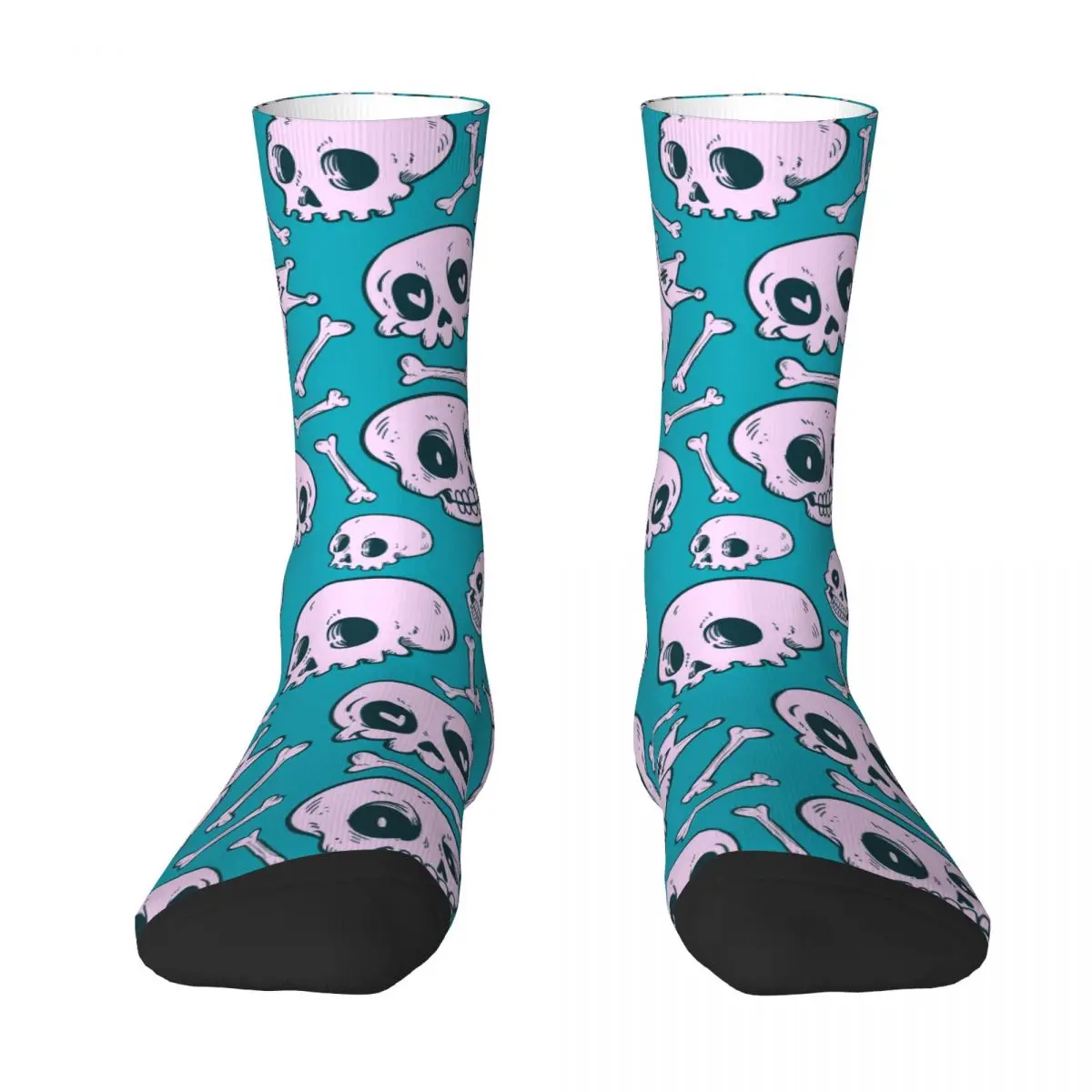 

Pink Terror Skull Sock Socks Men Women Polyester Stockings Customizable Design