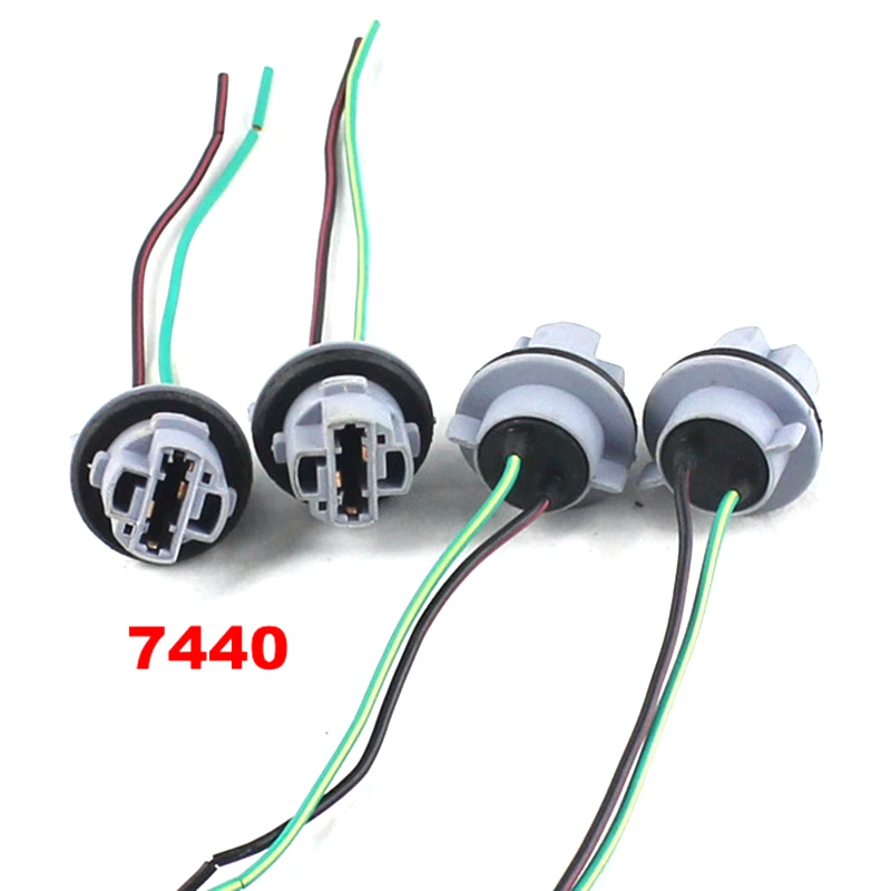 LED Lamp Bulb Base 2pcs T20 7440 7443 LED Bulb Holder Socket Adapter Connector Parking Side Light Lamp Wiring Harness Adaptor Socket