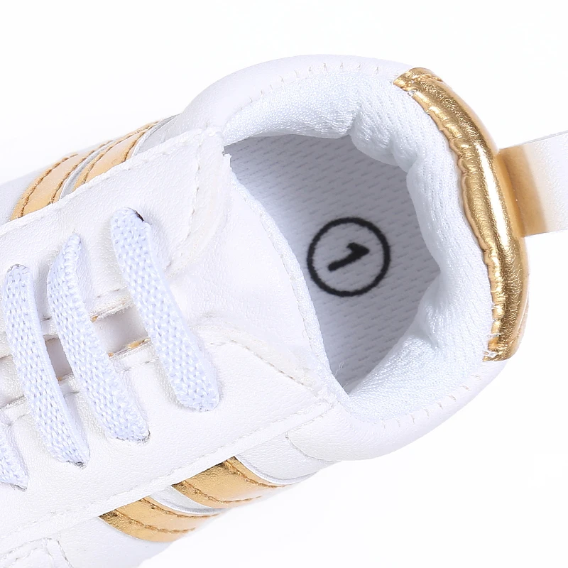 Baby Shoes Soft Sole Shoes Toddler Baby Girl Shoes 0 to 3 6 9 12 18 24 Months Casual Cute Gold White Baby Boy Shoes First Walkers Soft Crib Infantil