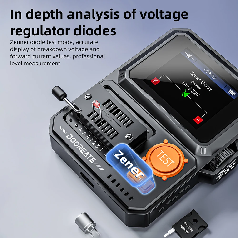 Tester per Transistor LCR-D2 Multifunzionale ad Alta Precisione per Condensatori, Resistori e Transistor a Effetto di Campo MOS - immagine 3