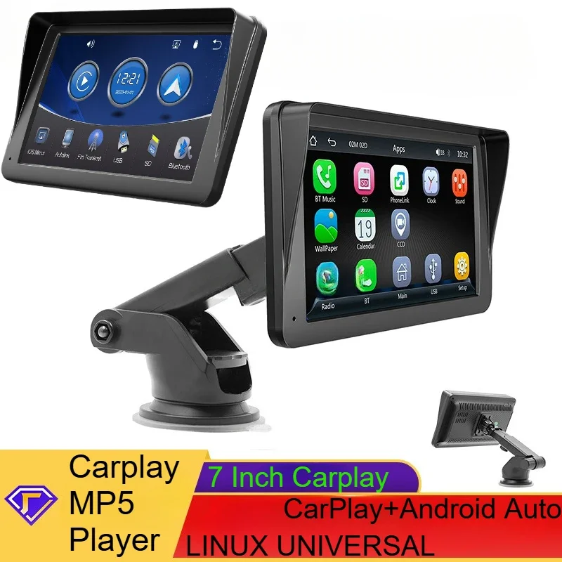 7" Android Auto & CarPlay Car Stereo-Touch Screen MP5 Player with USB/AUX/Bluetooth Backup Camera Support HD Multi car multimedia player wireless carplay adapter wireless carplay smart carplay box multimedia touch screen