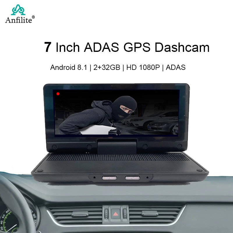 7" GPS black box WIFI Bluetooth ADAS 24h Park Monitor Car Dvr Mirror Dash Cam for car Dual camera Recorder 4G Dashboard 2GB+32GB