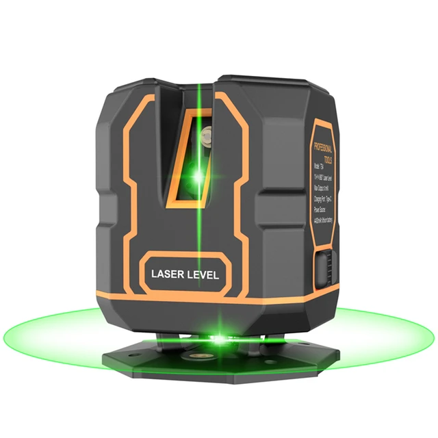 Nivel laser autonivelante linea vertical + horizontal verde 30m y
