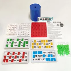 Ultimate Tabletop Bingo Game for Adults - The Perfect Addition to Family Gatherings (Blue)