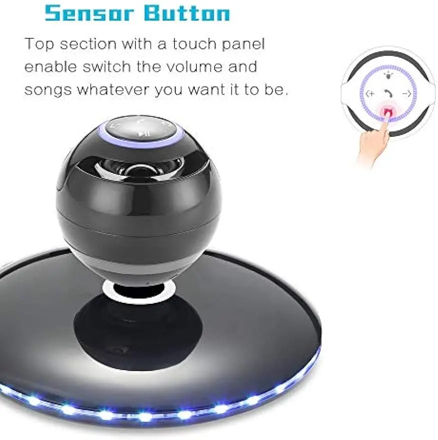 Magnetic Levitation Speaker Bluetooth LED Flash Wireless - Main Image