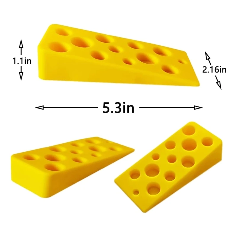 Cheese door stops Door stop Silicone stops Heavy duty wedges For HOME FLOOR 3 Pack door stopper