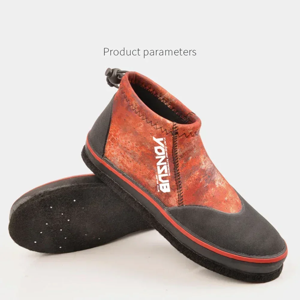 Shoes 5MM Neoprene Self-lock Rock Fishing Shoes Men Women Hunting Fishing Boots Low-top Felt-soled Parts 2pcs fly fishing shoes