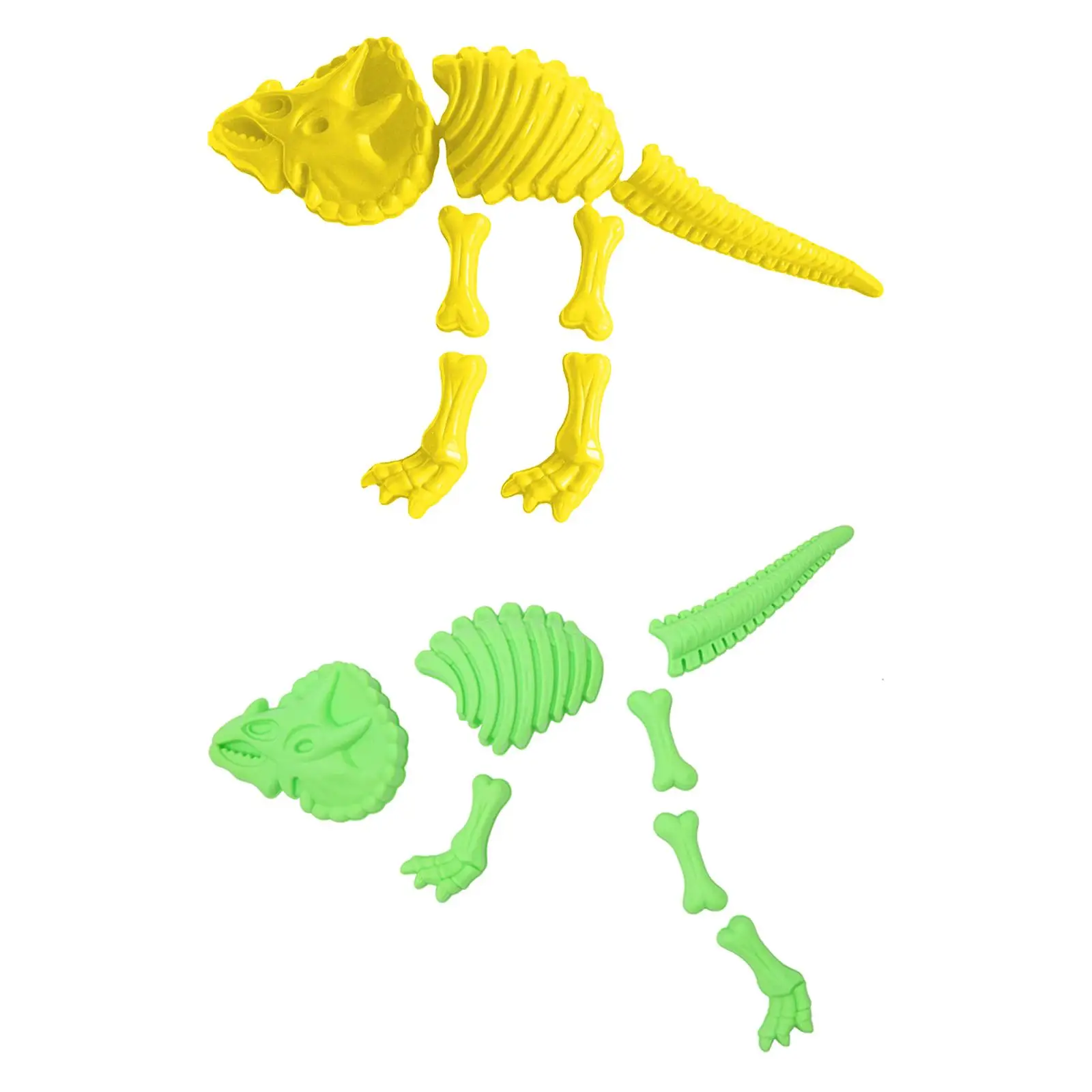 

7 Pieces Play Sand Skeleton Dinosaur Toys Travel Toys Beach Toy Model Set for Age 2 3 4 5 6 8 Boys and Girls Children Kids