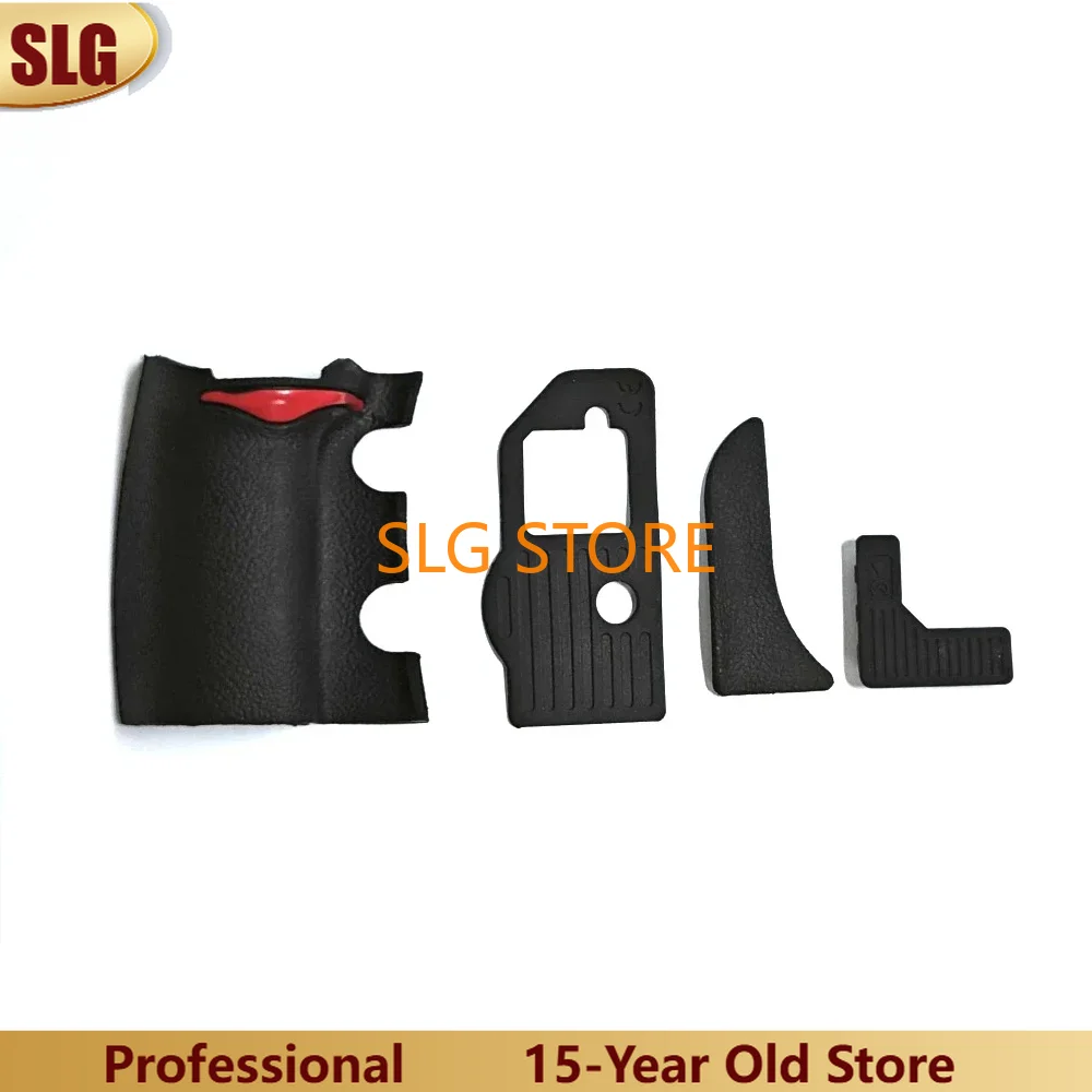 Ensemble de 4 pièces pour Nikon D700, côté avant gauche avec Logo FX, poignée inférieure, unité de couverture en caoutchouc pour pouce + réparation de ruban adhésif