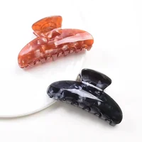 High Quality Acetate Hair Clips for Women Solid Color Striped Crab Claw Korean Girl Hairpin Barrette Hair Accessories Gift - Image 3