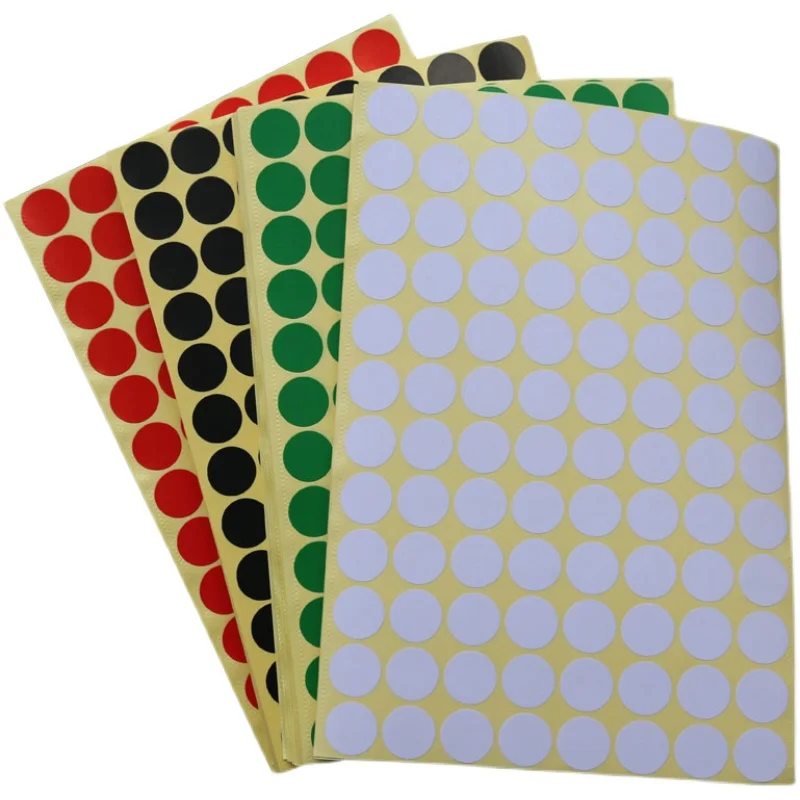 Colorful Round Dot Stickers - 10mm, 2475 Count, 15 Sheets