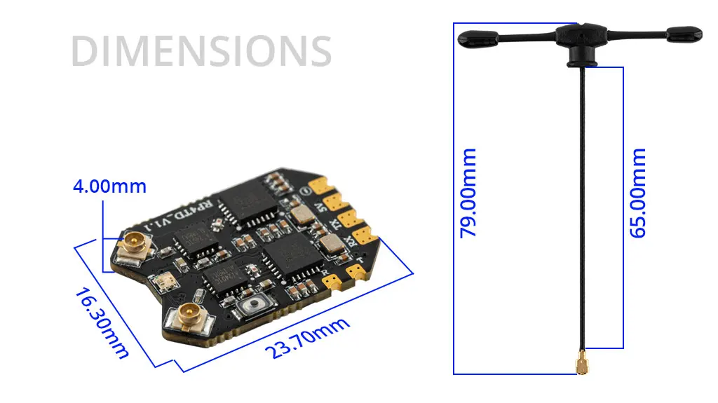 Radiomaster RP4TD ExpressLRS 2,4GHz Diversity-Empfänger Nano-Empfänger mit integriertem WIFI TCXO – Detail 7