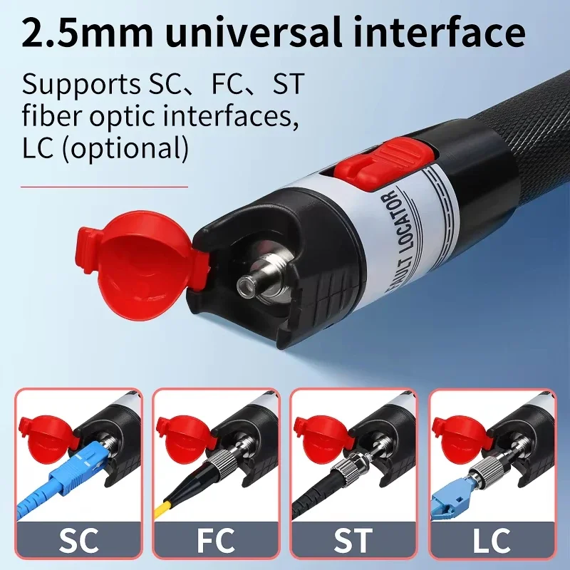 ミニ 4 in 1 多機能光パワーメーター ビジュアルフォルトロケーター ネットワークケーブルテスト 光ファイバーテスター OPM OFW- ミニ 視覚障害ロケーター,光ファイバーケーブルテスター,fc sc stコネクター,rj45ケーブルテスト,赤色レーザー,vfl,15-30mw -  AliExpress ... ミニ ビジュアル フォルトロケーター 15-30mw 光ファイバー ケーブル テスター FC/SC/ST コネクタ RJ45 テスト