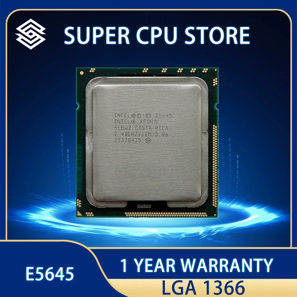 Processore Intel Xeon E5645 Cpu A Sei Core 2.40Ghz 12M 5.86Gt/S Lga 1366 Slbwz
