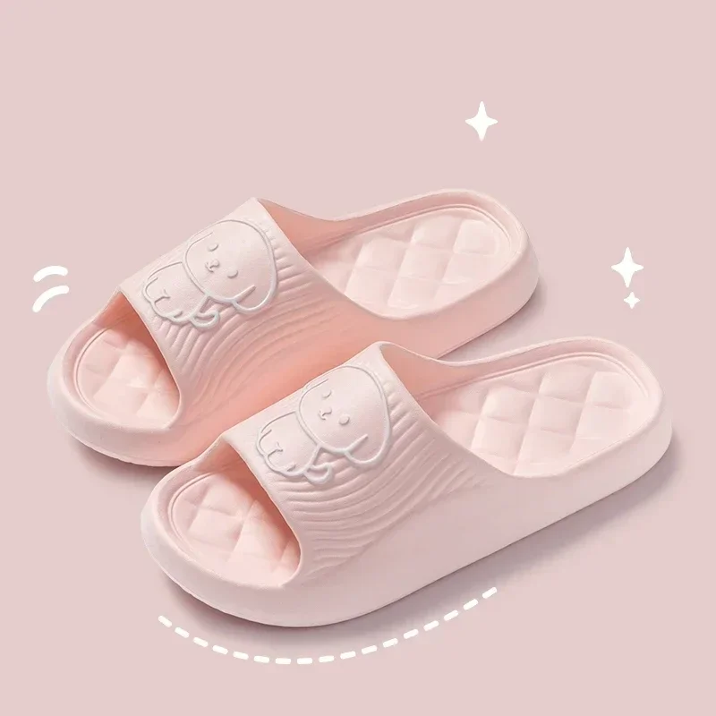 Trend Cartoon Puppy Summer Couple Non-slip Soft Slides Lithe Comfort Sandals Men Women Casual Slippers Ladies' Home Flip Flops 5
