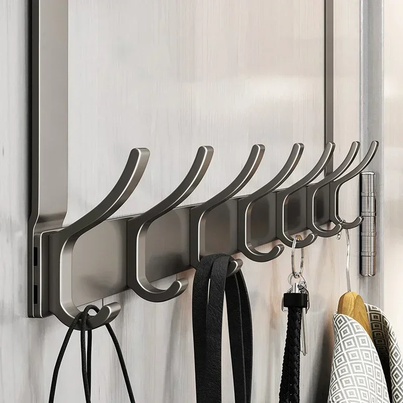 

Hooks Over The Door Home Organizer Rack Clothes Coat Hat Towel Hanger Bathroom Accessories Holder Door Hang Quick Installation