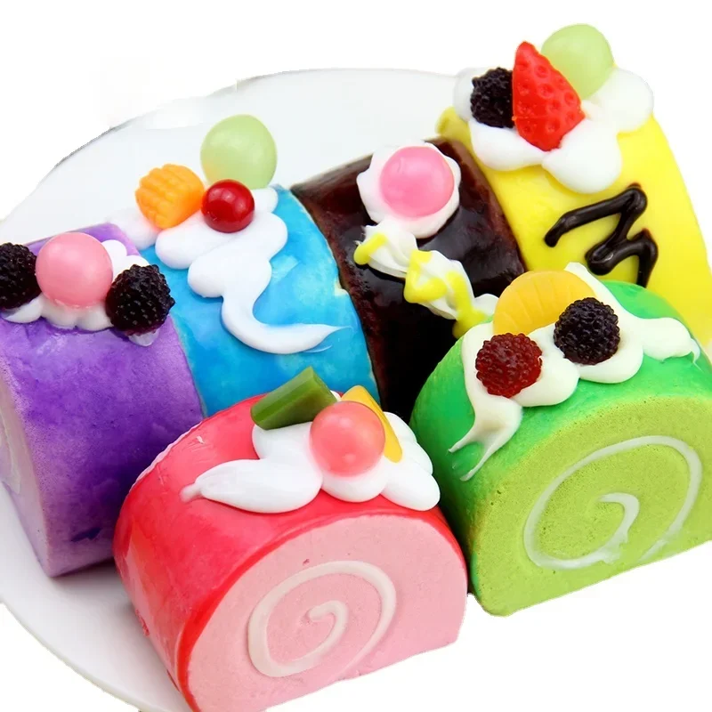 1pc Artificial Decorations Foods Pu Material Simulated Donut Bread Pastry Model Fake Snacks Hotel Decoration Mold Supplies food model food photography props kitchen food toys fake food prank toys