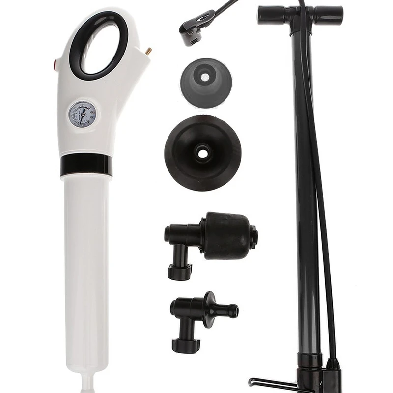 

AT14 Cleaner Dredge Pump Toilet Plunger Air Drain Blaster Sink Pipe Clogged Remover Bathroom Pipe Bathtub