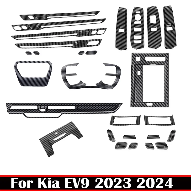 

LHD для KIA EV9 2023 2024 аксессуары для интерьера центральный окон переключатель высоты механизм подставка для воды панель рулевого колеса отделка