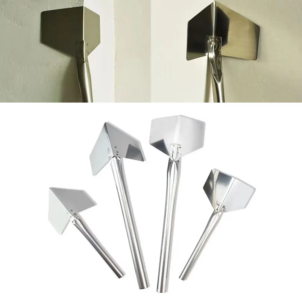 Outdoor Corner Trowel bricklaying trowel drywall spatula Stainless Steel Garden Metal Handle 90 Degree Drywall Hand Tool 1pc