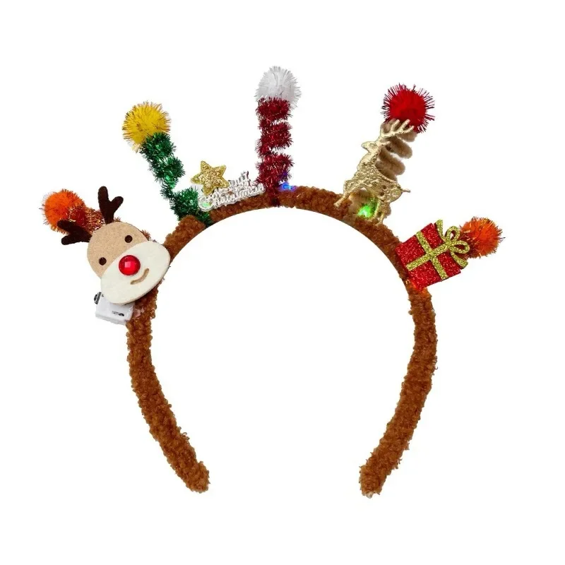 Christmas Headband Kids Adult Santa Claus Elk Xmax Tree Hair Accessories Photo Props Christmas Decoration New Year Gifts