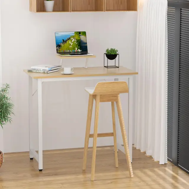 Scrivania Regolabile In Altezza 80x50cm - Per Ufficio O Casa, Bianco - Foto 7