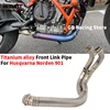 Slip On For Husqvarna Norden 901 Motorcycle Exhaust Modify Escape Moto System Titanium alloy Front Link Pipe Original Muffler