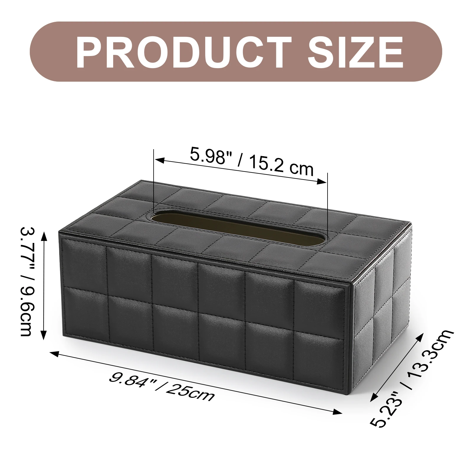 Ever Perfect Modern Marble Tissue Box Cover Faux Leather Napkin Dispenser Toilet Paper Holder Home Decoration Towel Tissue Case 2