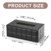 Ever Perfect Modern Marble Tissue Box Cover Faux Leather Napkin Dispenser Toilet Paper Holder Home Decoration Towel Tissue Case 2