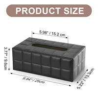 Ever Perfect Modern Marble Tissue Box Cover Faux Leather Napkin Dispenser Toilet Paper Holder Home Decoration Towel Tissue Case 2