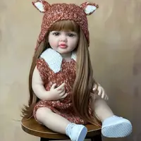 BZDOLL Lifelike Realistic Reborn Baby 55 CM 22 Inch Girl Doll Full Soft Silicone Body Princess Toddler Bebe Birthday Gift 1