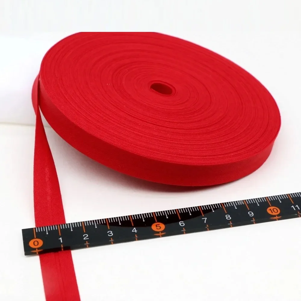 12mm Narrow Ironed Cotton Bias Binding Tape - Solid Color Sewing & Craft Ribbon