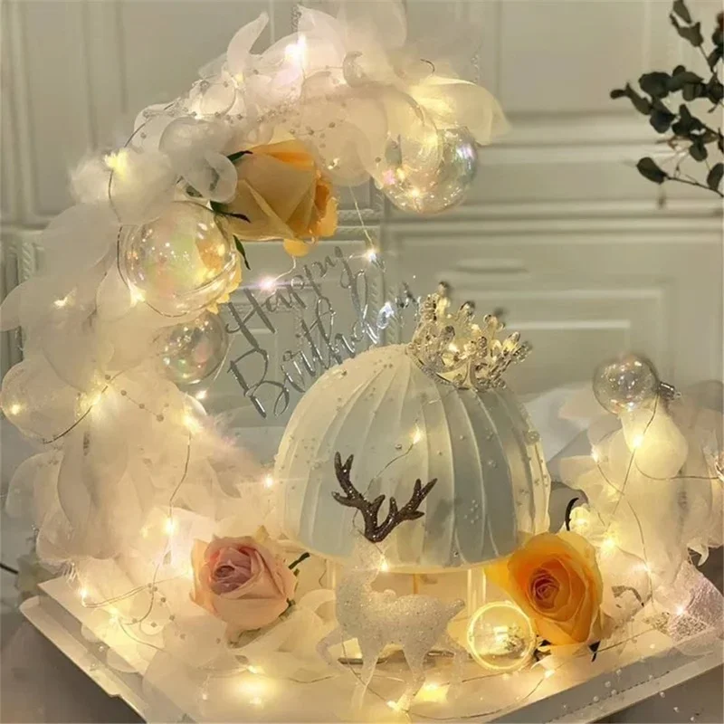 Mini Crown Cake Decoration Princess Topper Pearl Tiara Children Hair Ornaments Wedding Birthday Party party decorations,cake topper,cake decorations,cake toppers