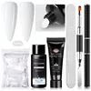 MEET ACROSS 5PCS/SET Extension Gel For Nails Finger Extension Gel Manicure Slip Solution Acrylic Nail Art Varnish DIY Tool 2