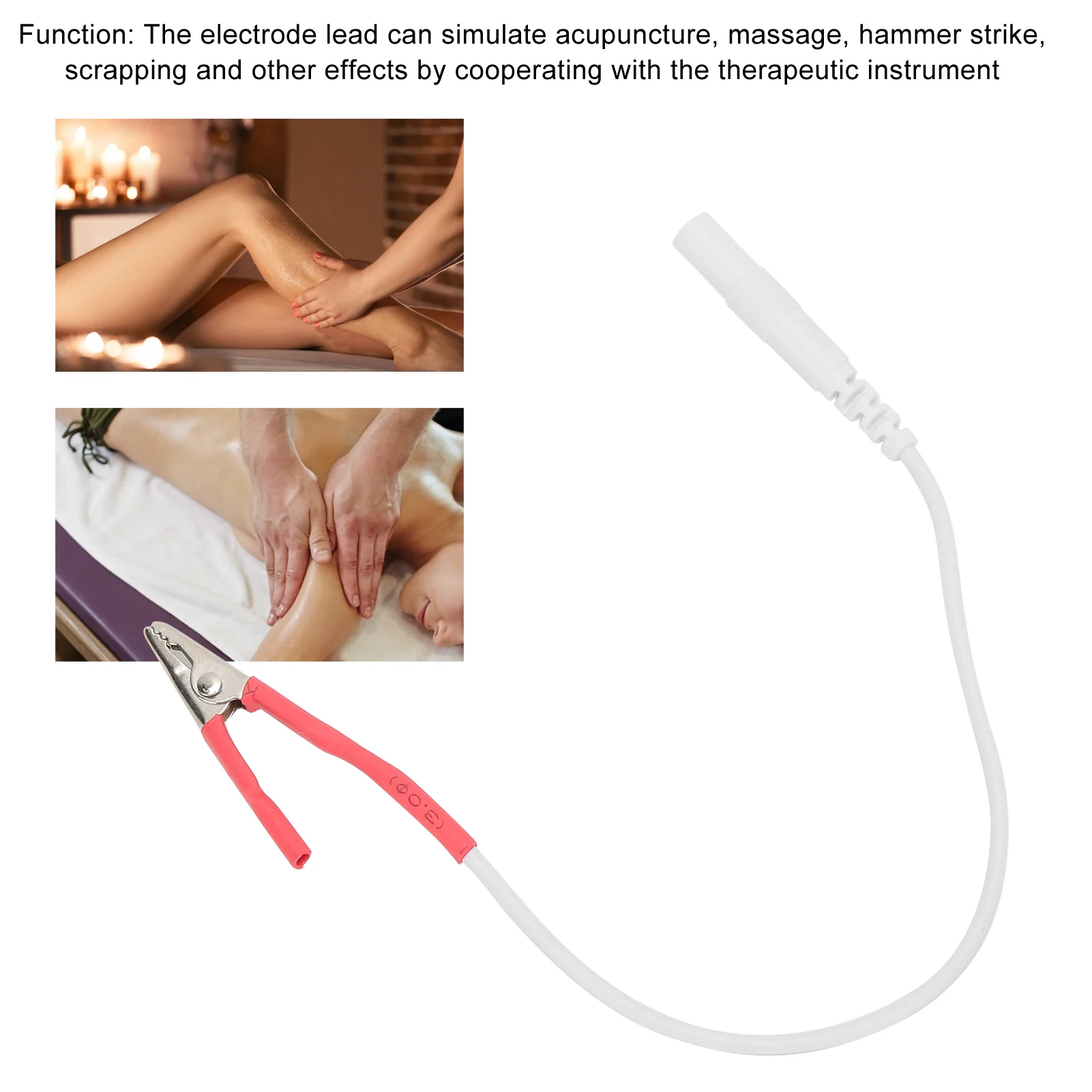 Electrode Lead Wires Clip Electrode Cables 20pcs/bag For TENS Unit Physiotherapy Machine