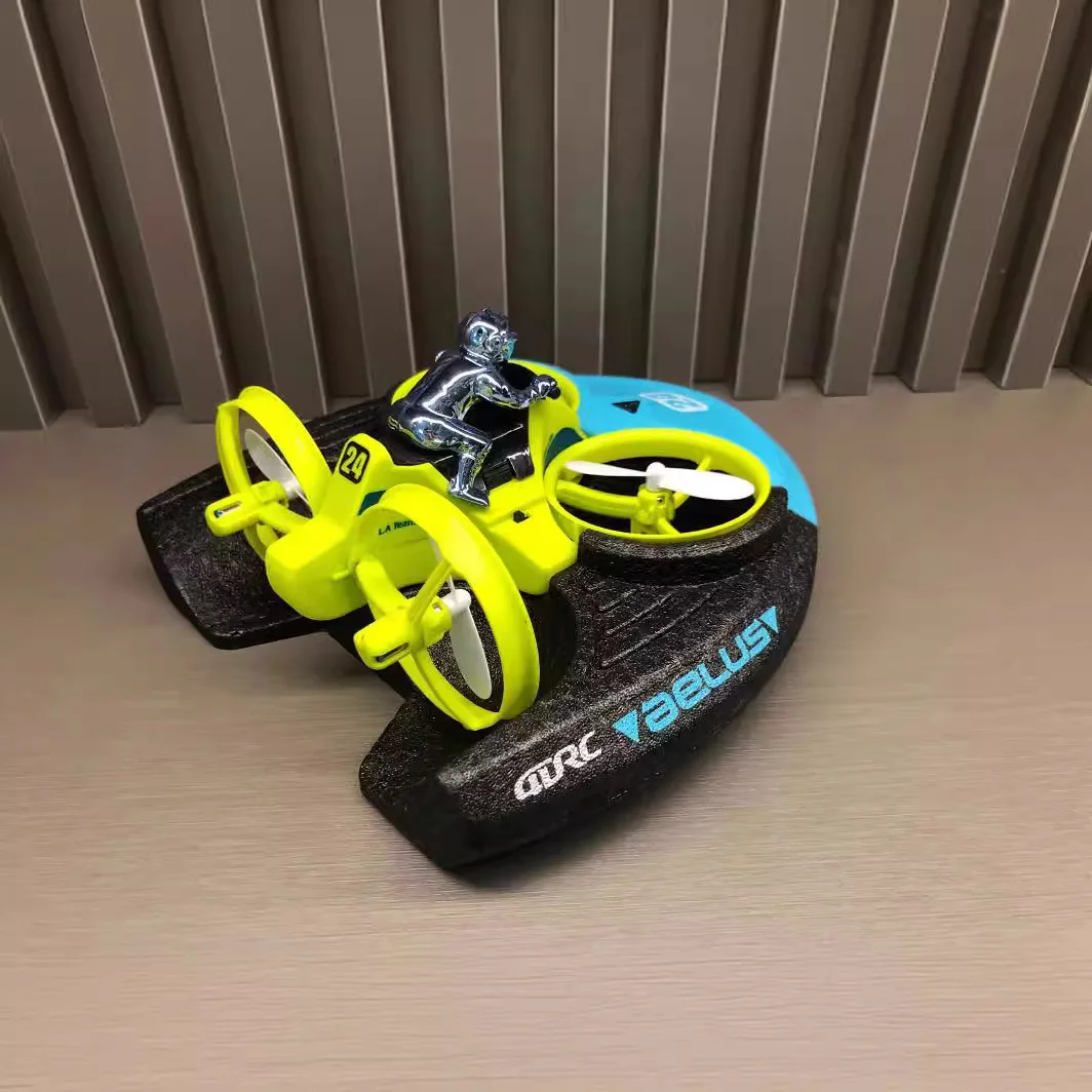 Remote control ship, CR car, CR aircraft, three in one deformable drone, hovercraft aircraft, stunt flying car, boy's four axis 5