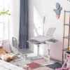 Kids Desk Chair Set, School Desk for  Art for Study for Kids with Adjustable Height, 40-Degree 2