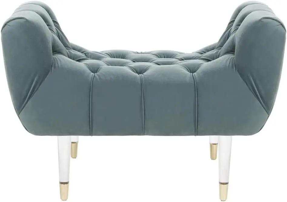 

Safavieh Couture Home Eugenie 22-inch Glam Seafoam Velvet Tufted Acrylic Bench