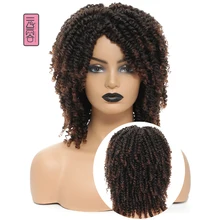 

YunRong 8Inch Pre-Passion Twist Style Wig Dreadlock Gradient Curly Wig Short Synthetic Crochet Wig for Black Women