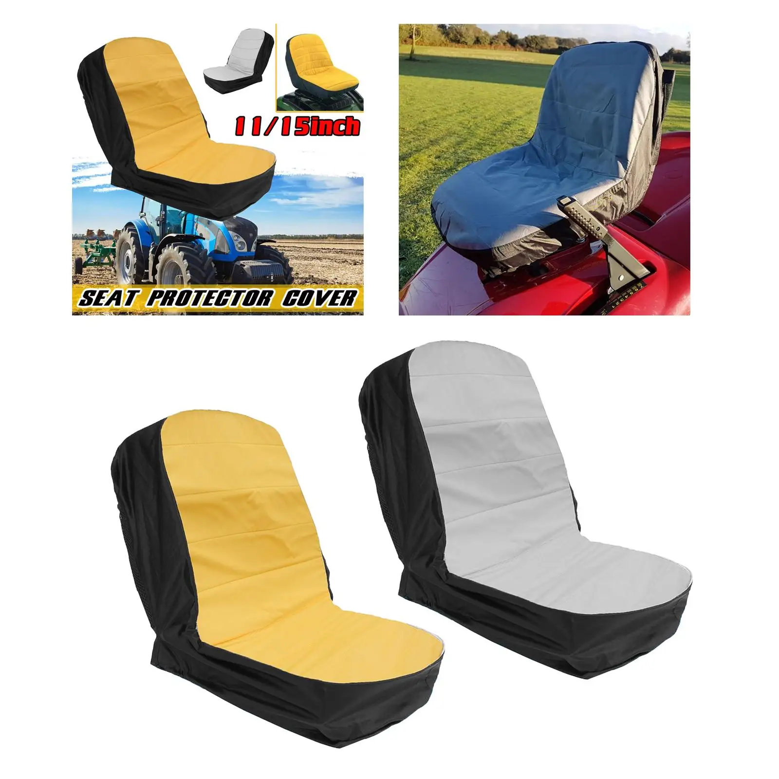 Waterproof Riding Lawn Forklift Tractor Mower Seat Cover Cushion