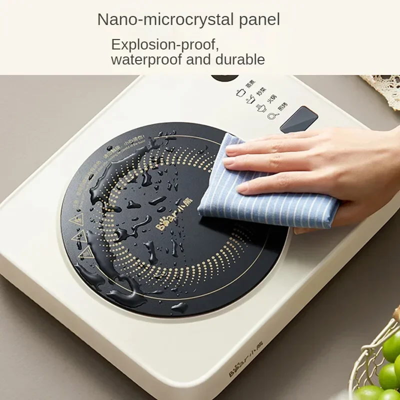 High-power 2200W Induction Cooker with Waterproof Black Crystal Panel and Intelligent Timing Function for Home Use DCL-B22H5
