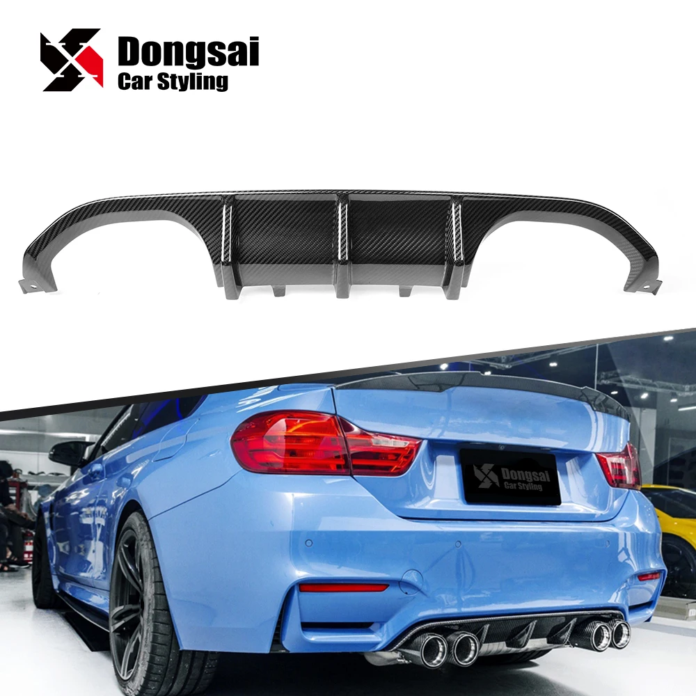 

MP Style Dry Carbon Fiber Rear Bumper Lip Spoiler Fins Splitter Diffuser for F80 M3 F82 F83 M4 CS 2013+