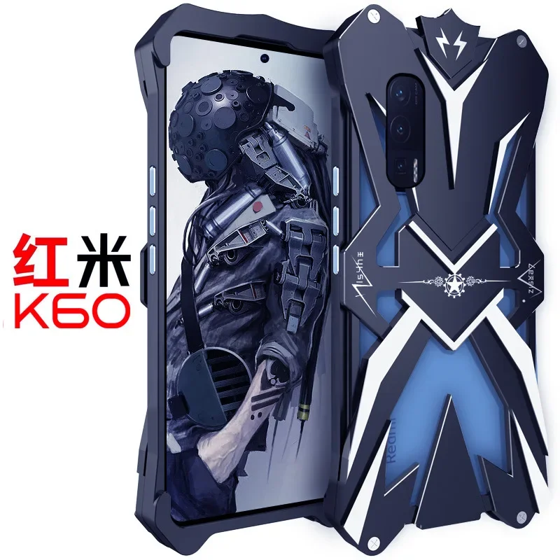 Dropshipping Metal Steel Machinery Per Xiaomi Redmi K60 K60E K60Pro Ultra Thor Heavy Duty Armor Custodia In Alluminio
