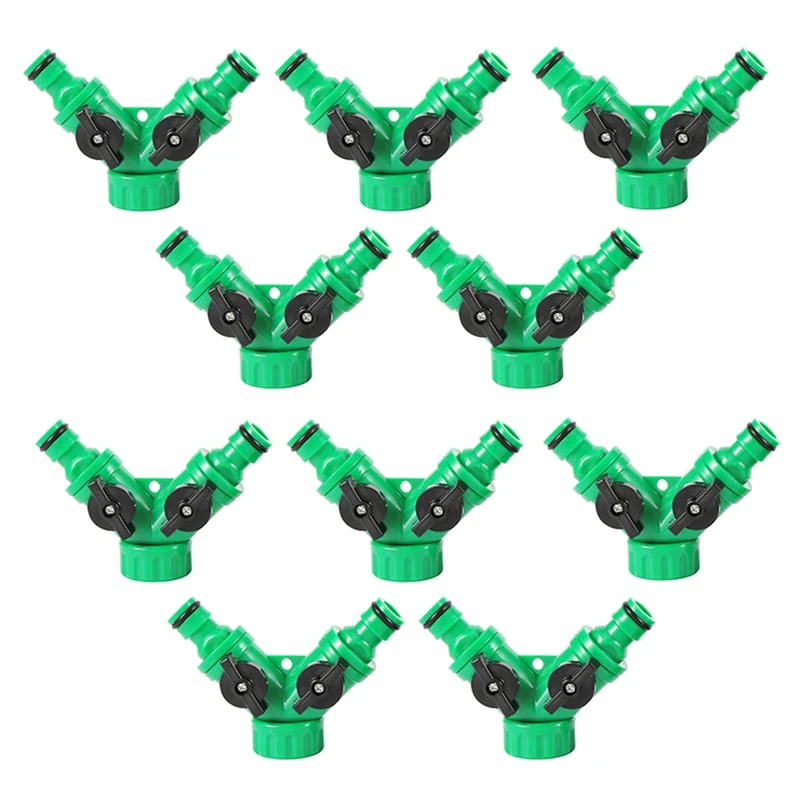 

10Piece 20/25Mm Female Thread 2Way Water Valve Watering System Controller Switch Green